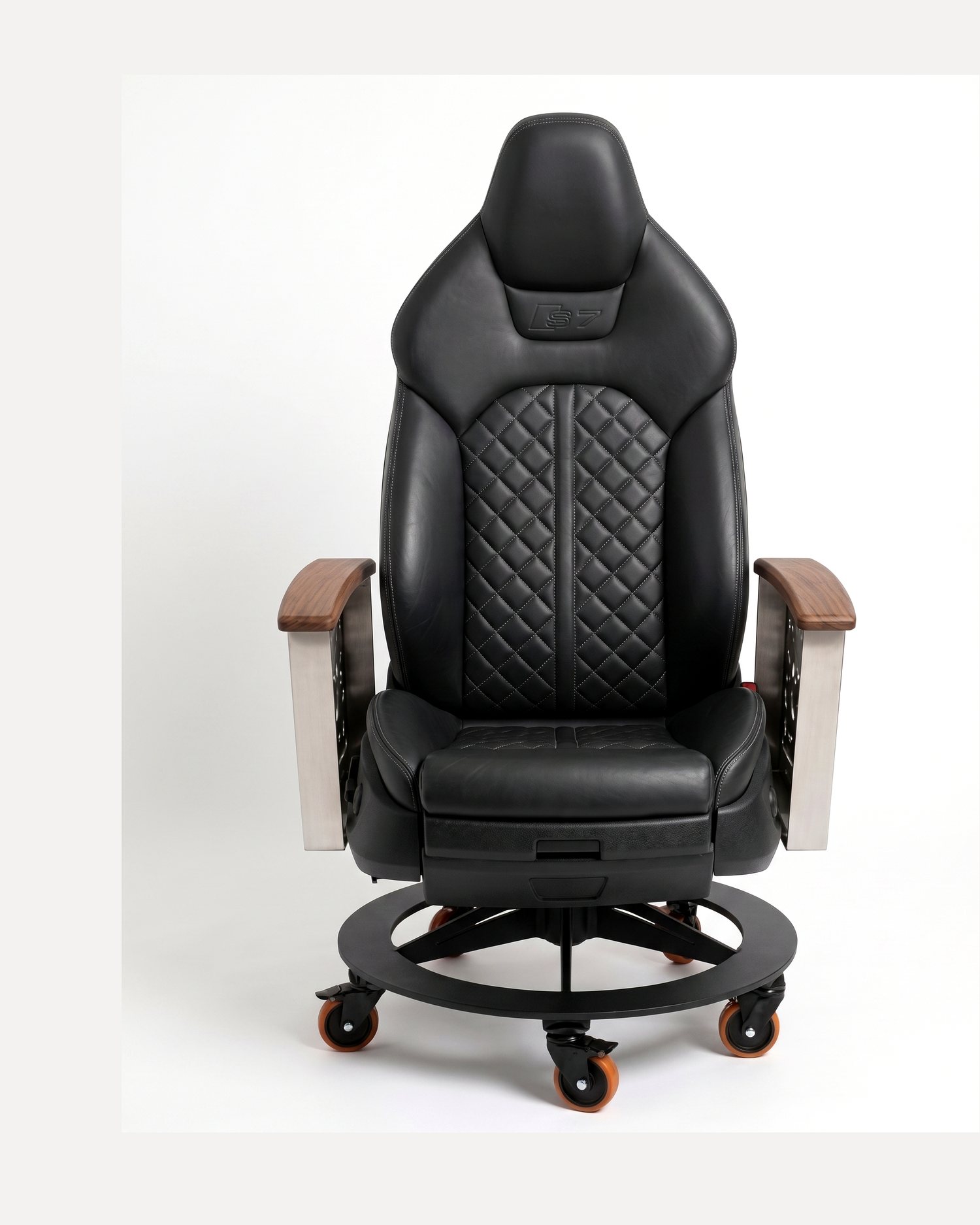 AutoStuhl Audi S7 office chair built from a genuine Audi S7 car seat — The Diamond Edition