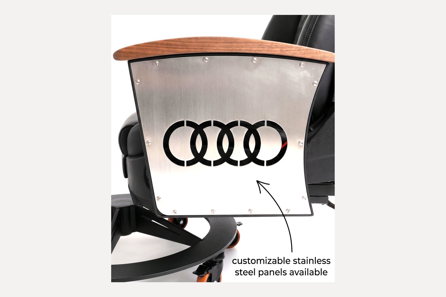 Laser-cut stainless steel Signature Panel for the AutoStuhl Audi S7 — The Diamond Edition