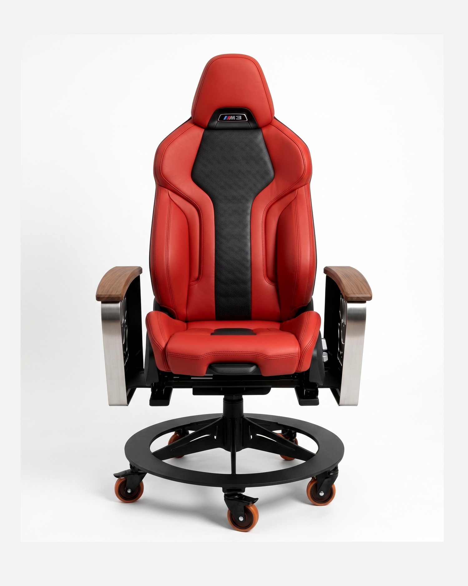 AutoStuhl BMW M3 office chair built from a genuine BMW M3 car seat — The Fiona Edition