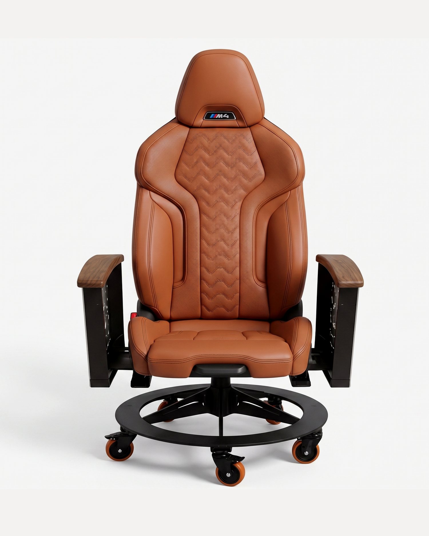 AutoStuhl BMW M4 office chair built from a genuine BMW M4 car seat — The Tartufo Edition