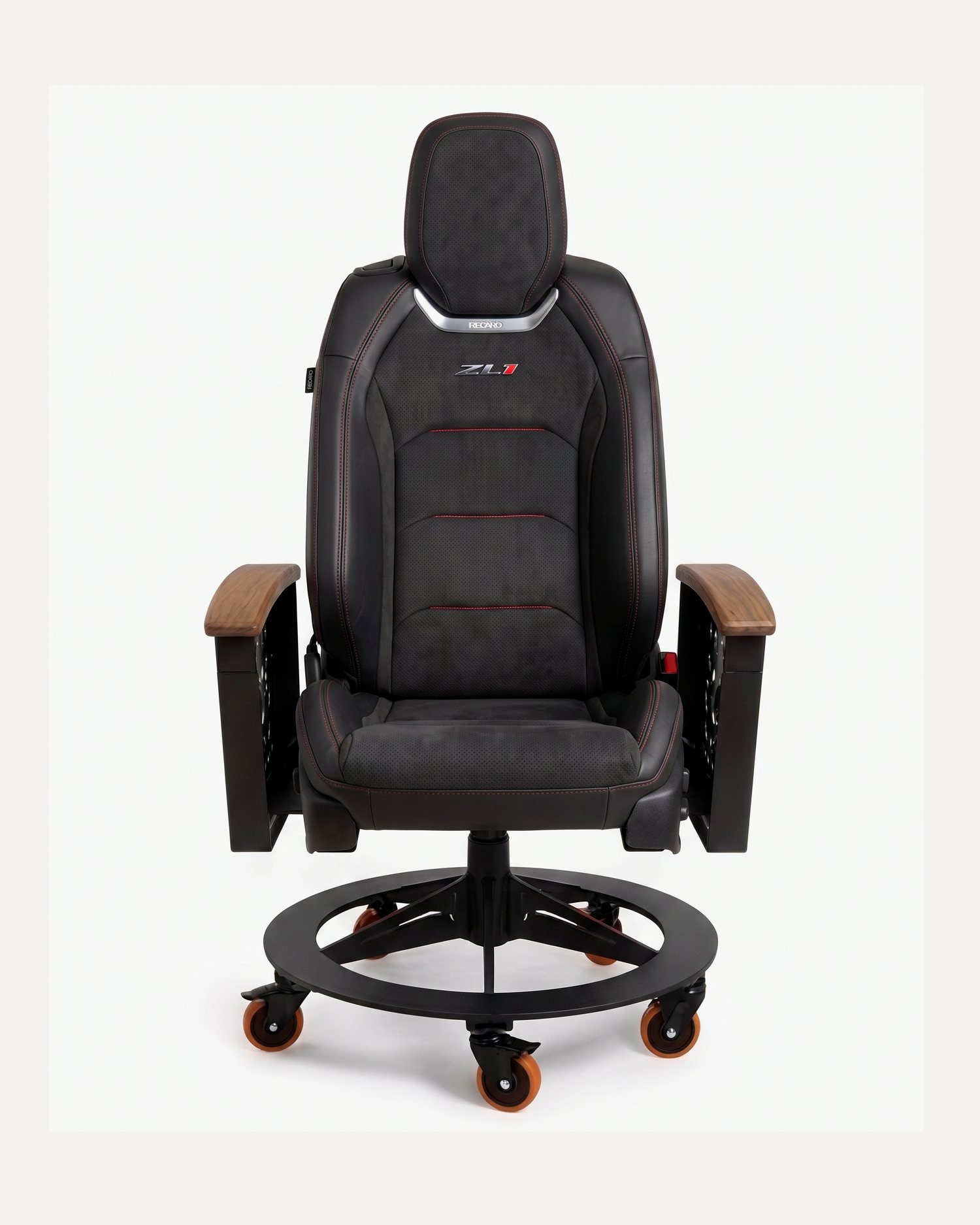 AutoStuhl Camaro ZL1 office chair built from a genuine Camaro ZL1 car seat — The ZL1 Legacy Edition