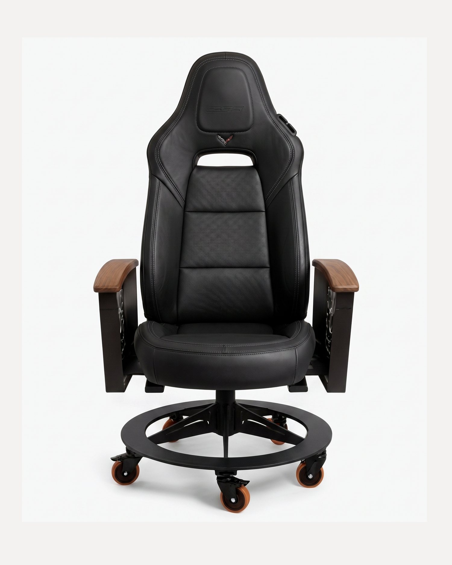 AutoStuhl Corvette C7 office chair built from a genuine Corvette C7 car seat — The Last Front-Engine Edition