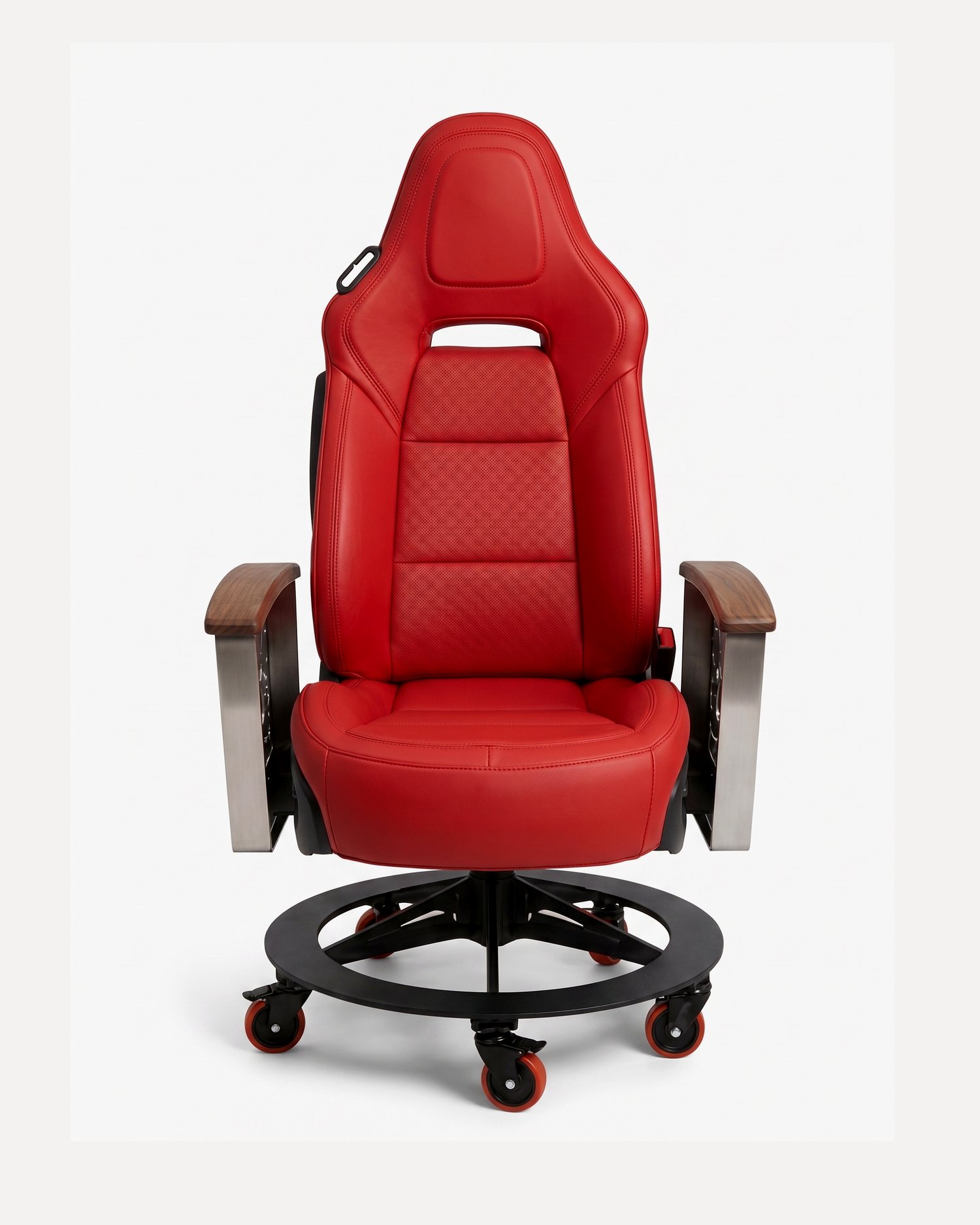 AutoStuhl Corvette C7 Z06 office chair built from a genuine Corvette C7 Z06 car seat — The Redline Edition