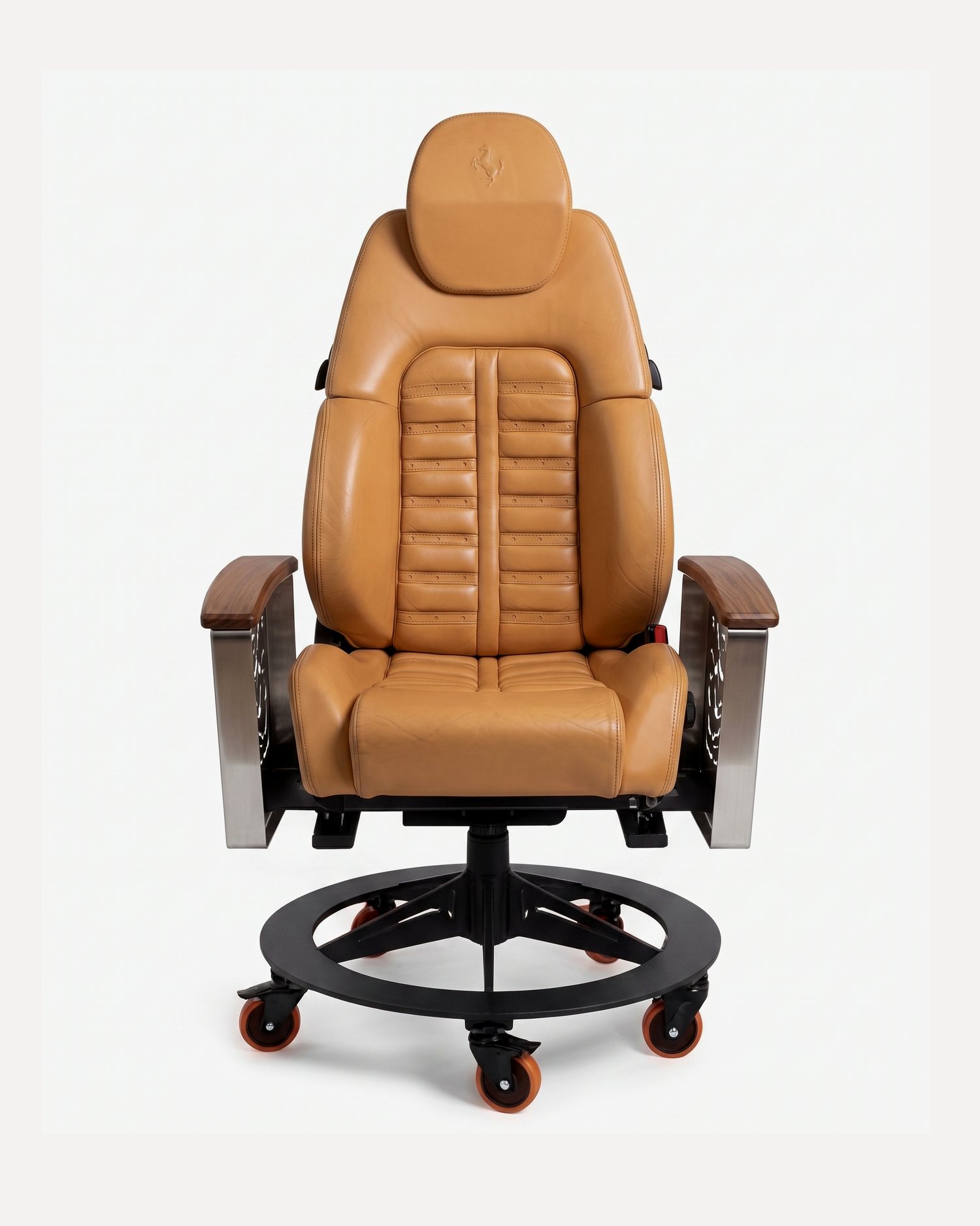 AutoStuhl Ferrari 360 office chair built from a genuine Ferrari 360 car seat — The Modena Patina Edition