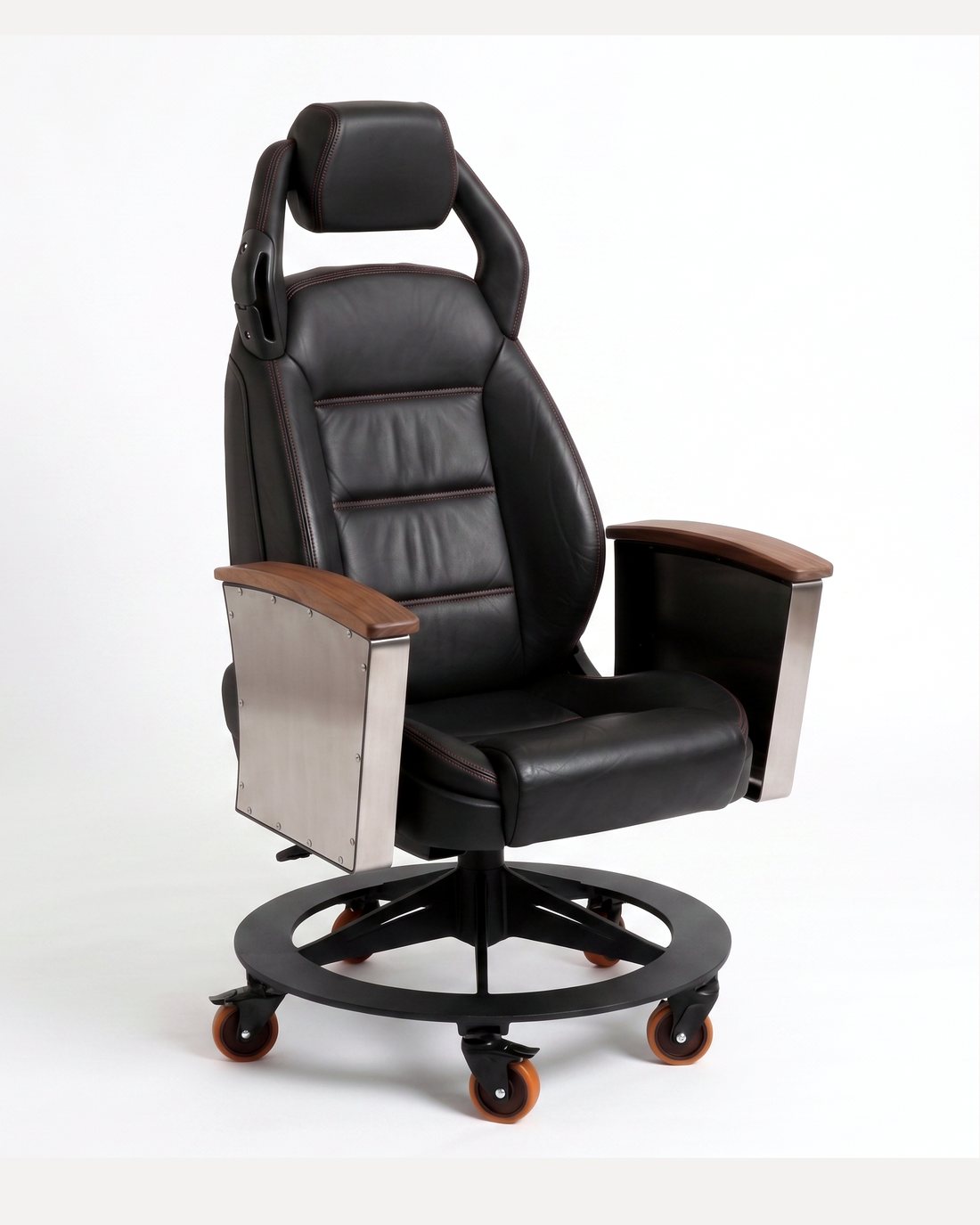 Lamborghini Gallardo car-seat office chair by AutoStuhl — The Sant'Agata V10 Commission, view 4