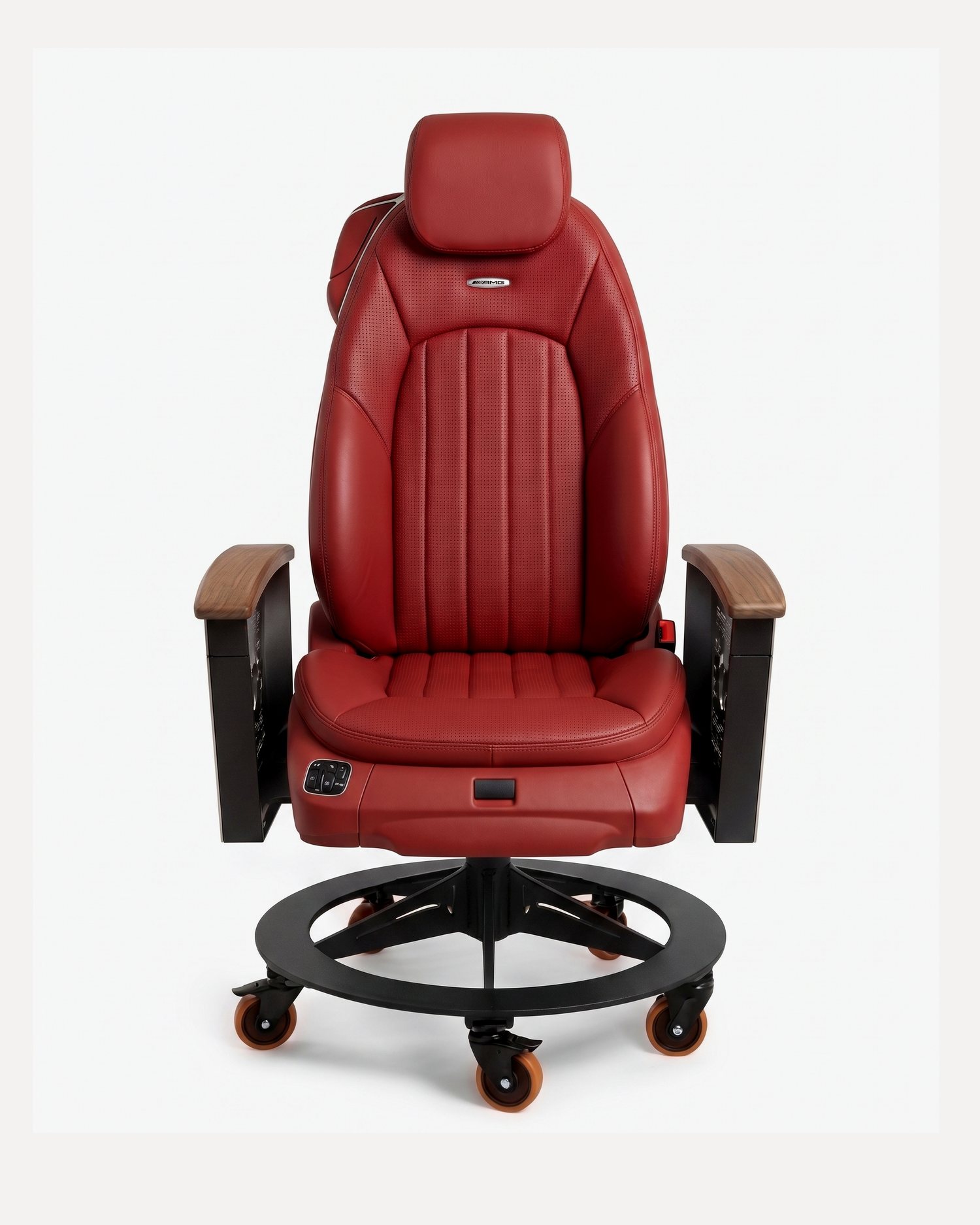 AutoStuhl Mercedes-Benz SL office chair built from a genuine Mercedes-Benz SL car seat — The Roadster Edition