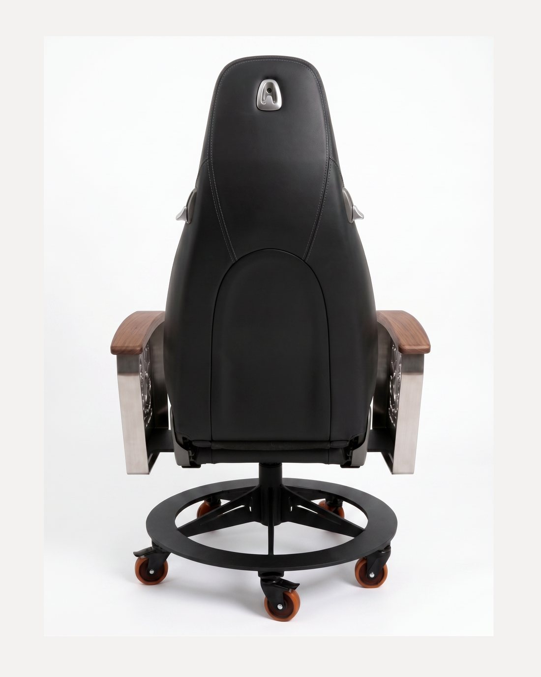 Porsche 911 car-seat office chair by AutoStuhl — The Stuttgart Leather Edition, view 2